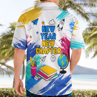 Back To School Hawaiian Shirt New Year New Chapter Colorful Paint Splatter