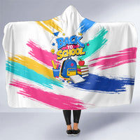 Back To School Hooded Blanket New Year New Chapter Colorful Paint Splatter