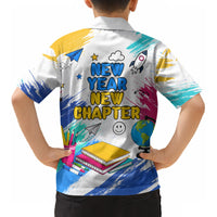 Back To School Kid Hawaiian Shirt New Year New Chapter Colorful Paint Splatter