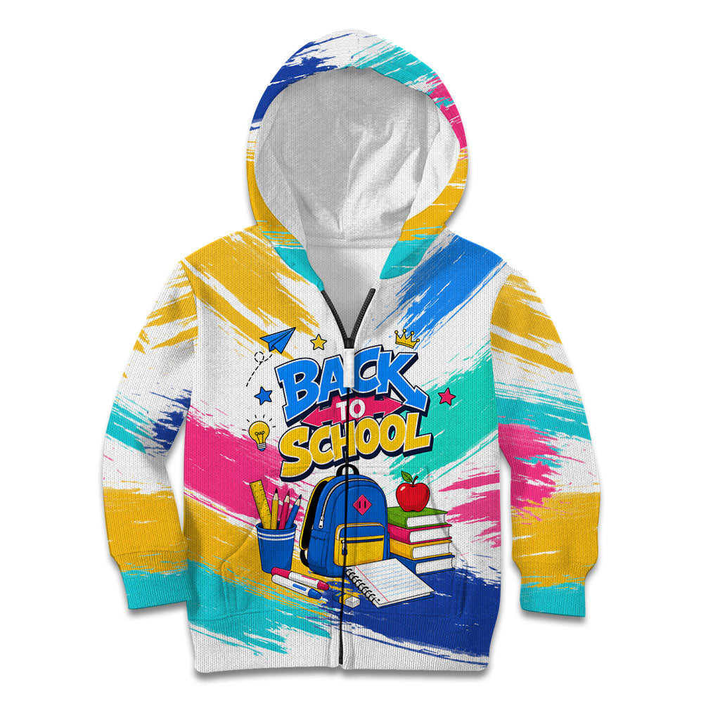 Back To School Kid Hoodie New Year New Chapter Colorful Paint Splatter