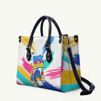 Back To School Leather Bag New Year New Chapter Colorful Paint Splatter