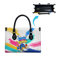 Back To School Leather Bag New Year New Chapter Colorful Paint Splatter