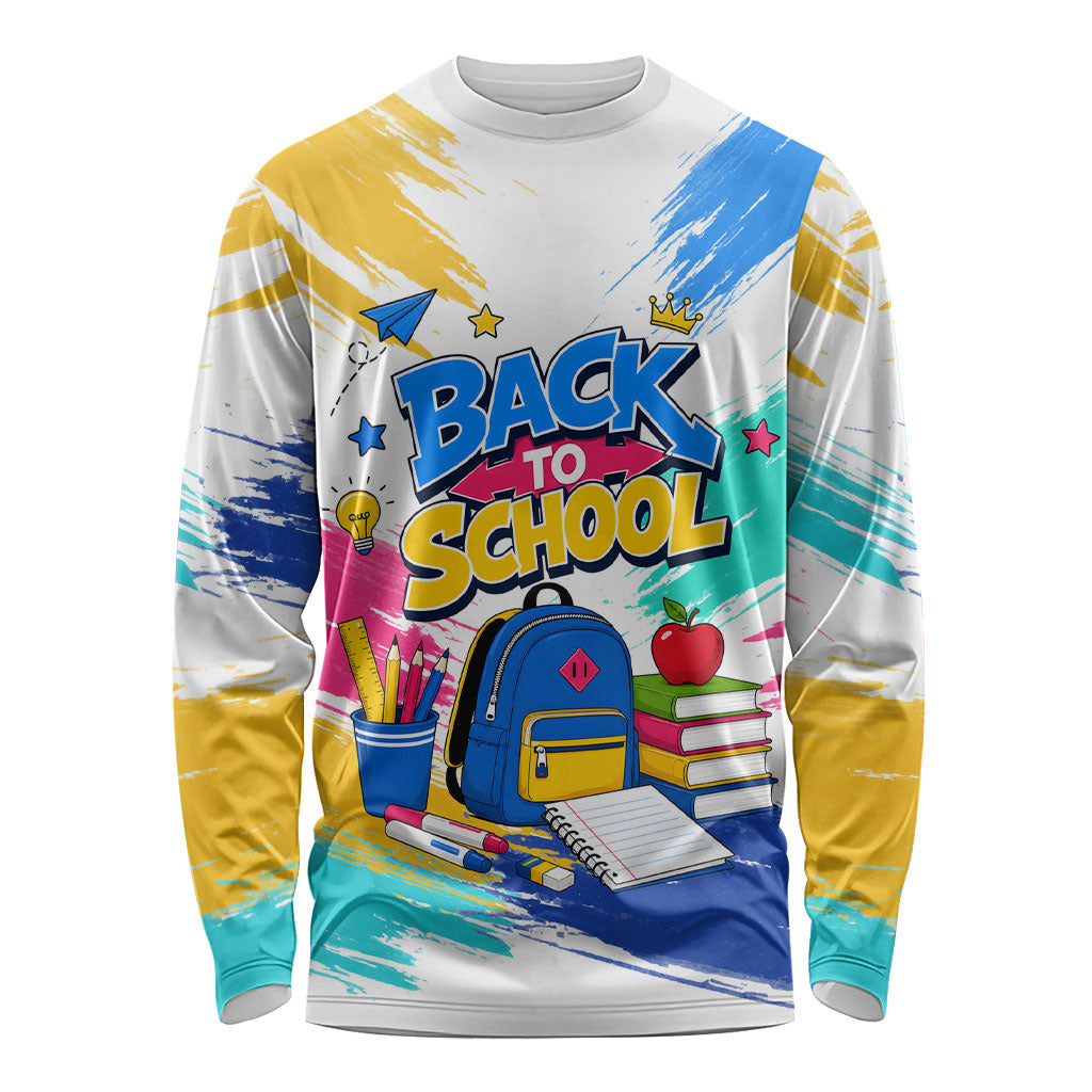 Back To School Long Sleeve Shirt New Year New Chapter Colorful Paint Splatter