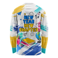 Back To School Long Sleeve Shirt New Year New Chapter Colorful Paint Splatter