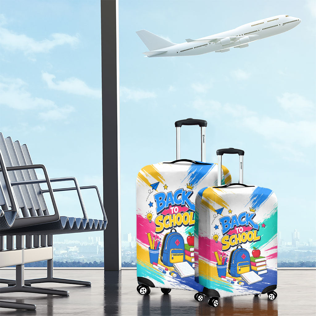 Back To School Luggage Cover New Year New Chapter Colorful Paint Splatter
