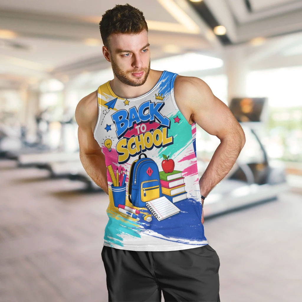 Back To School Men Tank Top New Year New Chapter Colorful Paint Splatter