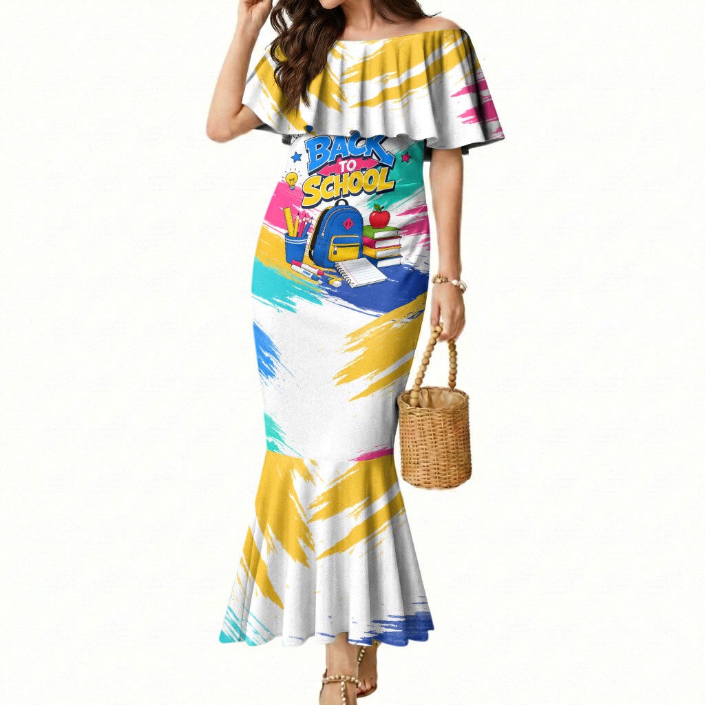 Back To School Mermaid Dress New Year New Chapter Colorful Paint Splatter