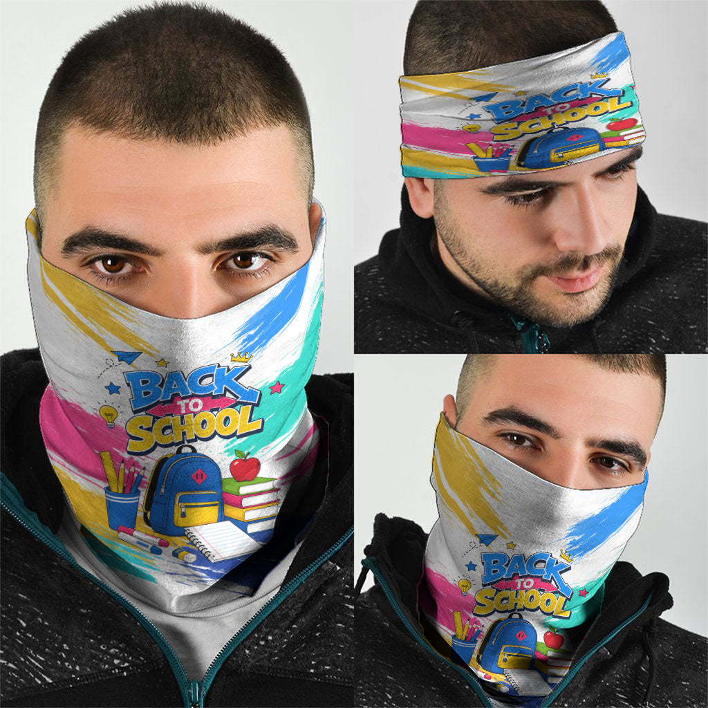 Back To School Neck Gaiter New Year New Chapter Colorful Paint Splatter