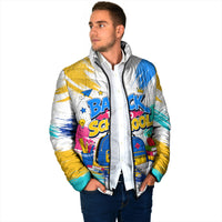 Back To School Padded Jacket New Year New Chapter Colorful Paint Splatter