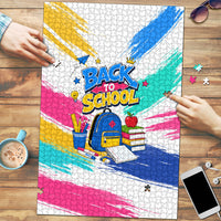 Back To School Puzzle New Year New Chapter Colorful Paint Splatter