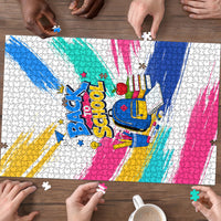 Back To School Puzzle New Year New Chapter Colorful Paint Splatter