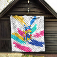 Back To School Quilt New Year New Chapter Colorful Paint Splatter