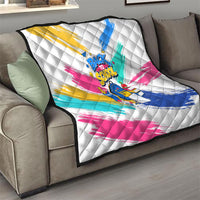 Back To School Quilt New Year New Chapter Colorful Paint Splatter