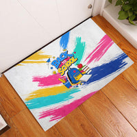 Back To School Rubber Doormat New Year New Chapter Colorful Paint Splatter
