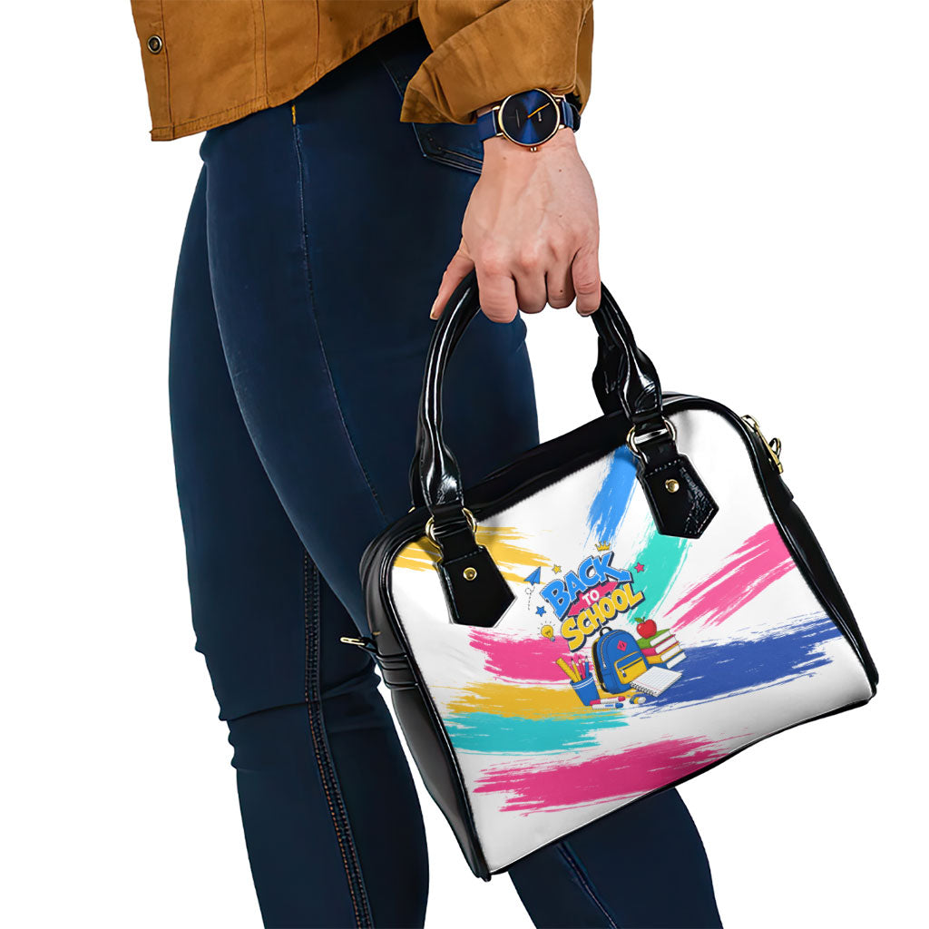 Back To School Shoulder Handbag New Year New Chapter Colorful Paint Splatter