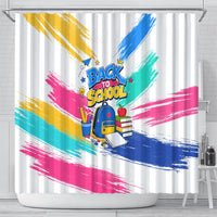 Back To School Shower Curtain New Year New Chapter Colorful Paint Splatter