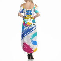 Back To School Summer Maxi Dress New Year New Chapter Colorful Paint Splatter