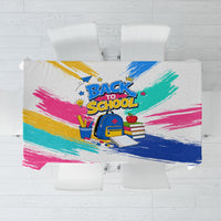 Back To School Tablecloth New Year New Chapter Colorful Paint Splatter