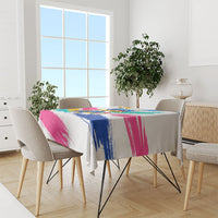 Back To School Tablecloth New Year New Chapter Colorful Paint Splatter