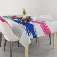 Back To School Tablecloth New Year New Chapter Colorful Paint Splatter