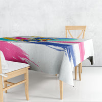 Back To School Tablecloth New Year New Chapter Colorful Paint Splatter