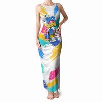 Back To School Tank Maxi Dress New Year New Chapter Colorful Paint Splatter