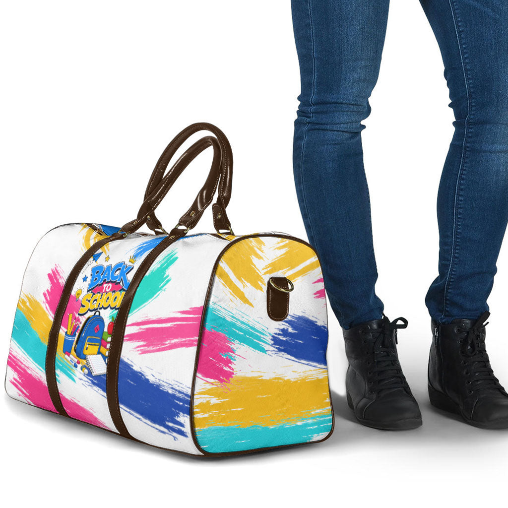 Back To School Travel Bag New Year New Chapter Colorful Paint Splatter