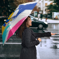 Back To School Umbrella New Year New Chapter Colorful Paint Splatter