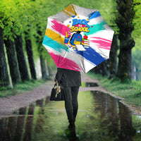 Back To School Umbrella New Year New Chapter Colorful Paint Splatter