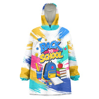 Back To School Wearable Blanket Hoodie New Year New Chapter Colorful Paint Splatter