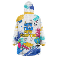 Back To School Wearable Blanket Hoodie New Year New Chapter Colorful Paint Splatter