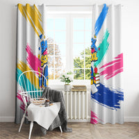 Back To School Window Curtain New Year New Chapter Colorful Paint Splatter