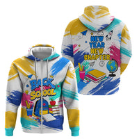 Back To School Zip Hoodie New Year New Chapter Colorful Paint Splatter
