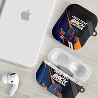 Personalized Back To School AirPods Case Student Backpack Basketball Geometric Stripes