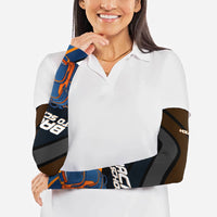Personalized Back To School Arm Sleeves Student Backpack Basketball Geometric Stripes