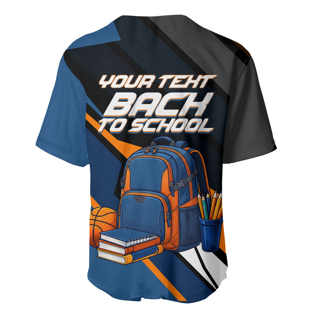 Personalized Back To School Baseball Jersey Student Backpack Basketball Geometric Stripes