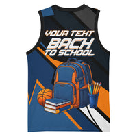 Personalized Back To School Basketball Jersey Student Backpack Basketball Geometric Stripes