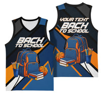 Personalized Back To School Basketball Jersey Student Backpack Basketball Geometric Stripes