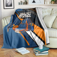Personalized Back To School Blanket Student Backpack Basketball Geometric Stripes