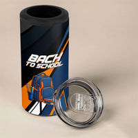 Personalized Back To School 4 in 1 Can Cooler Tumbler Student Backpack Basketball Geometric Stripes