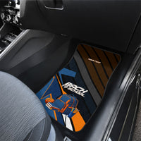 Personalized Back To School Car Mats Student Backpack Basketball Geometric Stripes