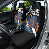 Personalized Back To School Car Seat Cover Student Backpack Basketball Geometric Stripes