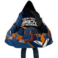 Personalized Back To School Cloak Student Backpack Basketball Geometric Stripes