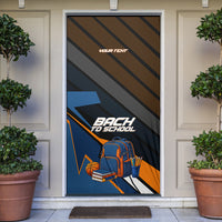 Personalized Back To School Door Cover Student Backpack Basketball Geometric Stripes
