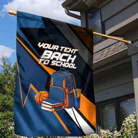 Personalized Back To School Garden Flag Student Backpack Basketball Geometric Stripes