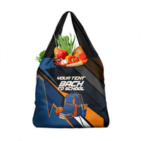 Personalized Back To School Grocery Bag Student Backpack Basketball Geometric Stripes
