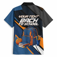 Personalized Back To School Hawaiian Shirt Student Backpack Basketball Geometric Stripes