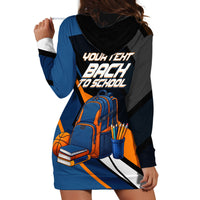 Personalized Back To School Hoodie Dress Student Backpack Basketball Geometric Stripes