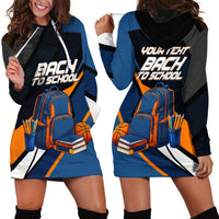 Personalized Back To School Hoodie Dress Student Backpack Basketball Geometric Stripes