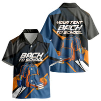 Personalized Back To School Kid Hawaiian Shirt Student Backpack Basketball Geometric Stripes